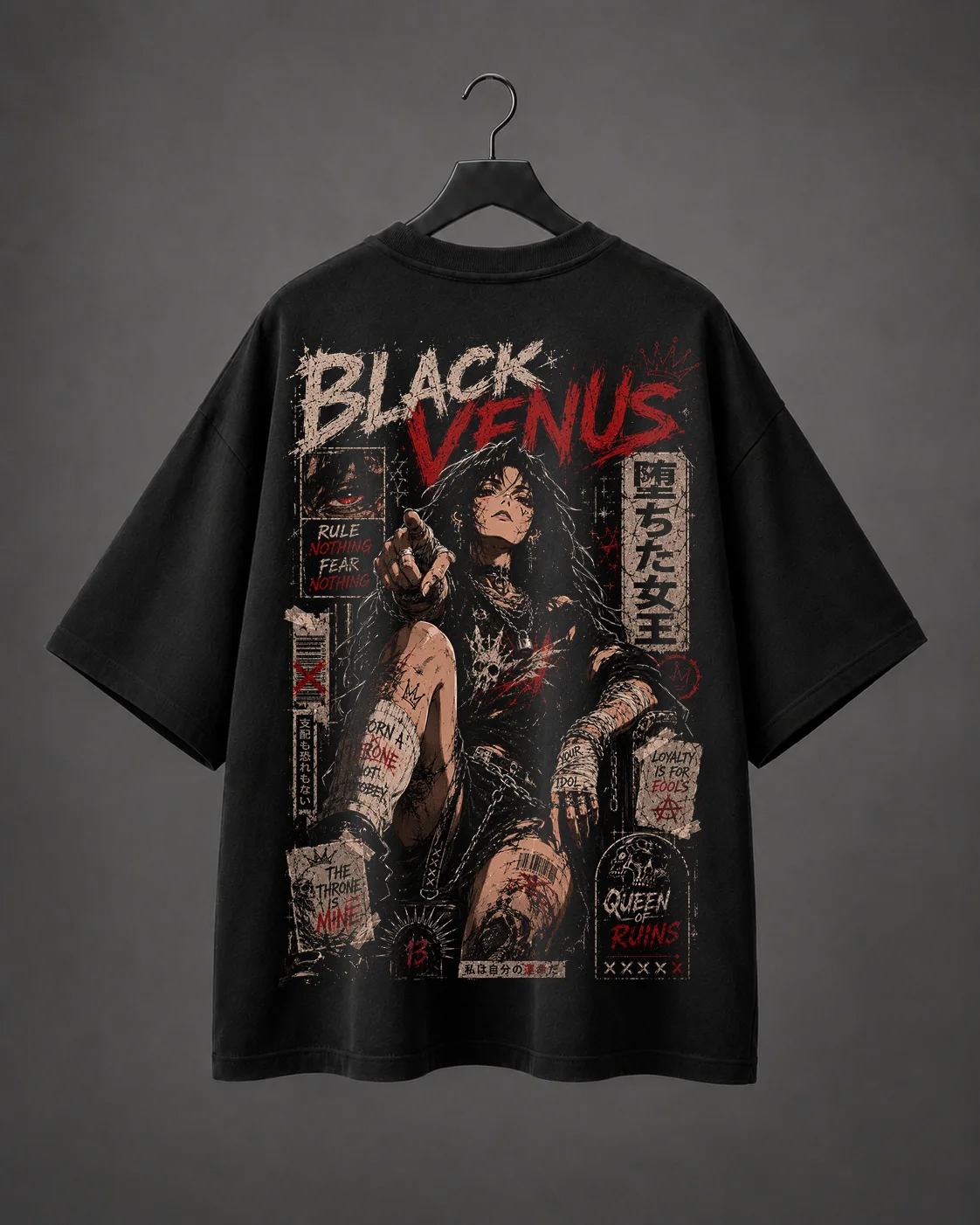 Camiseta Oversized Black Venus
