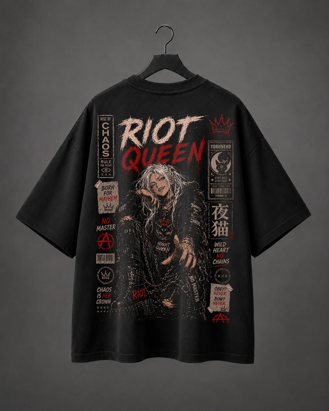 Camiseta Oversized Riot Queen
