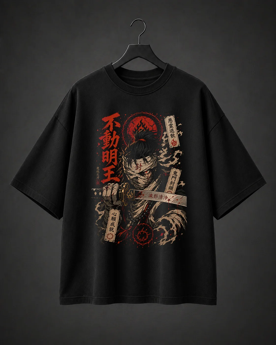Camiseta Básica Oversized Fudō Myōō
