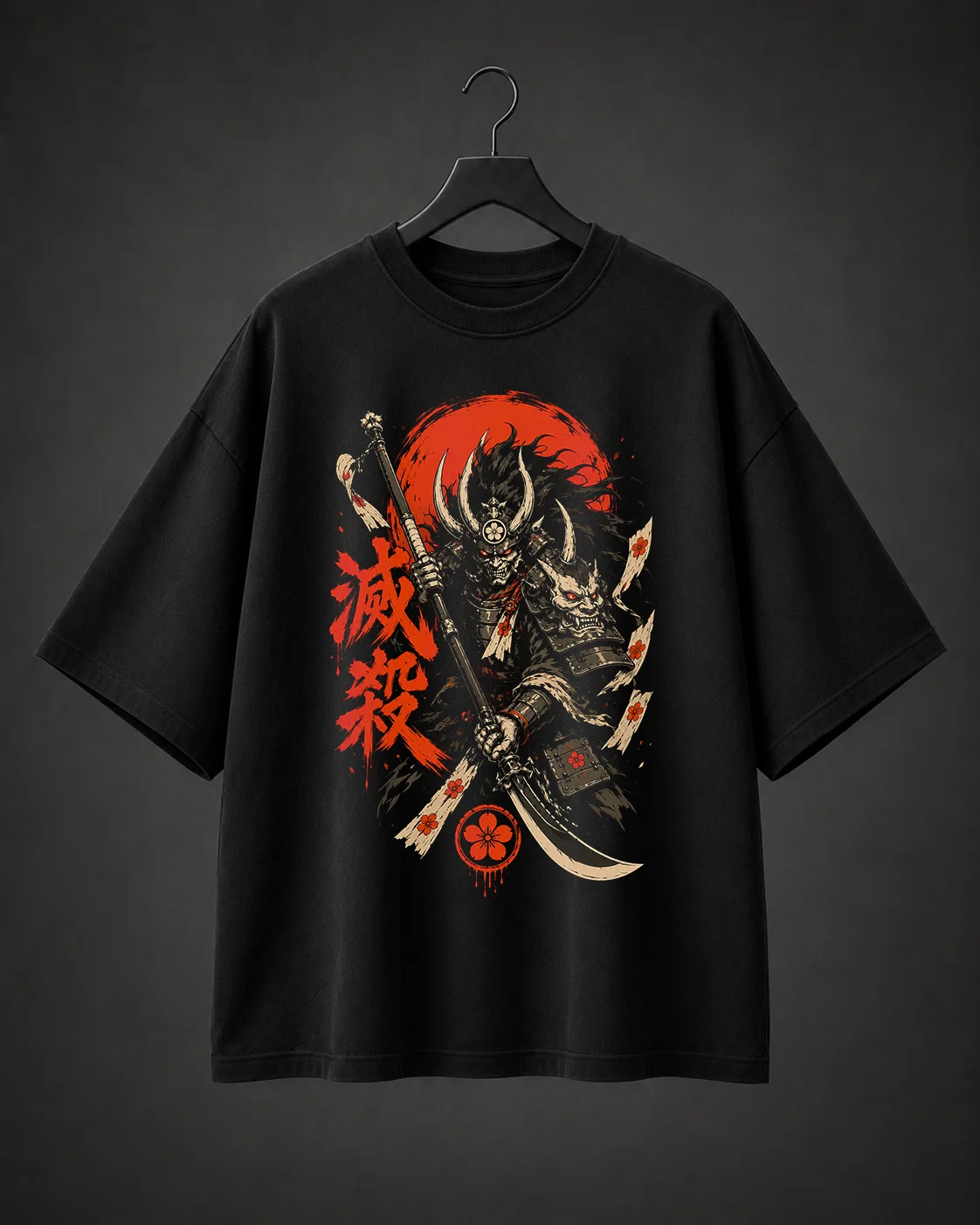 Camiseta Básica Oversized Crimson Shogun
