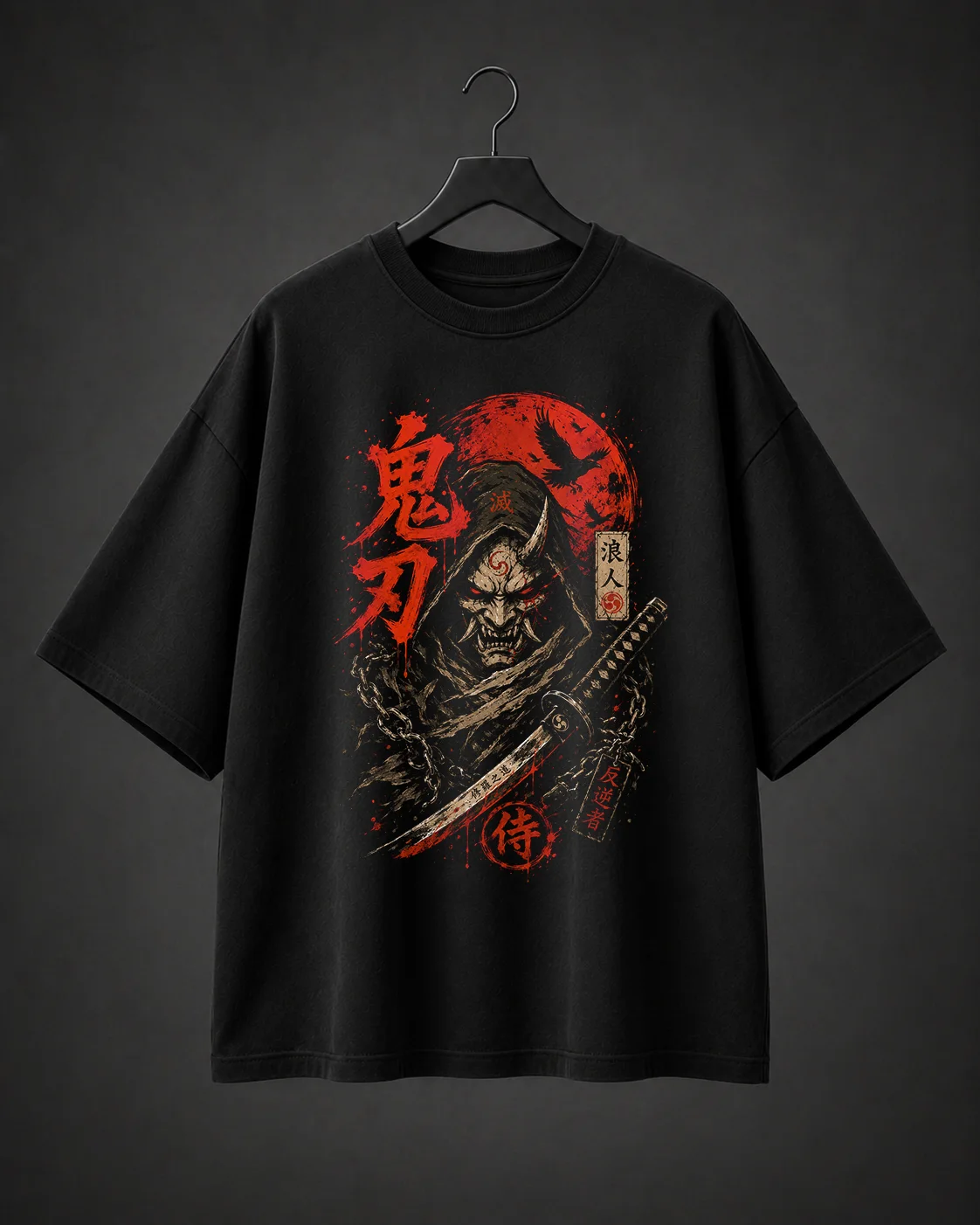 Camiseta Básica Oversized Moon Ronin