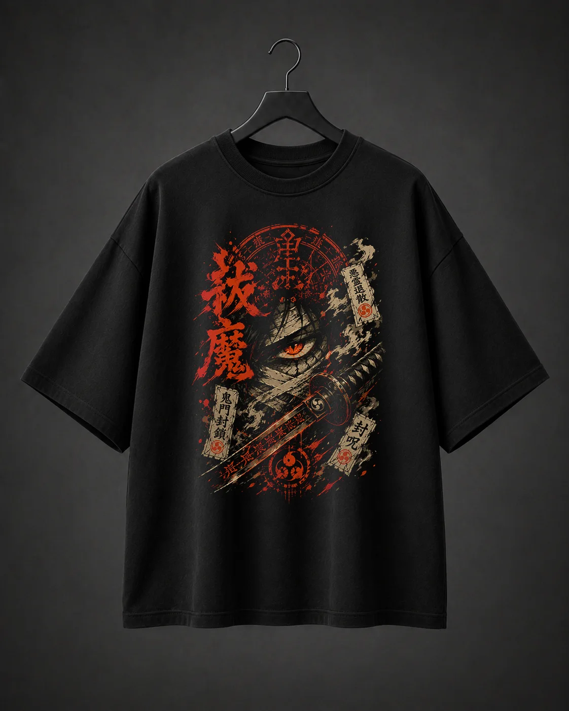 Camiseta Básica Oversized Oni Curse
