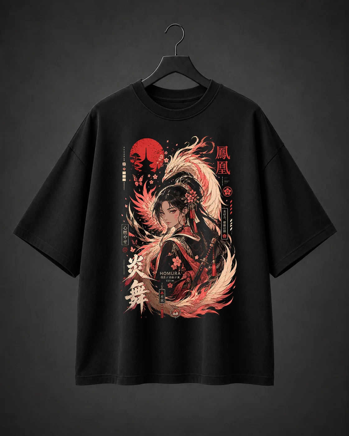 Camiseta Básica Oversized Phoenix Bloom