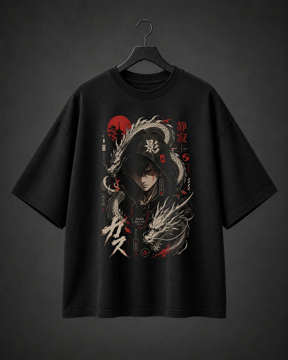 Camiseta Básica Oversized Dragon Oath