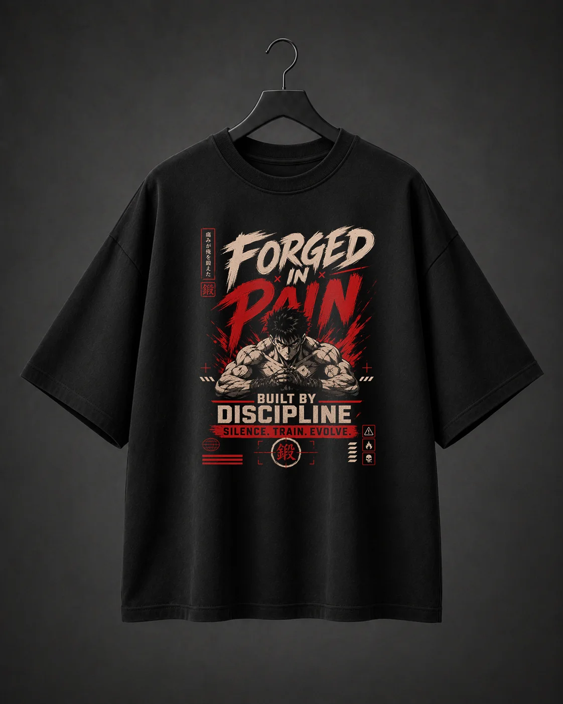 Camiseta Básica Oversized Forged In Pain