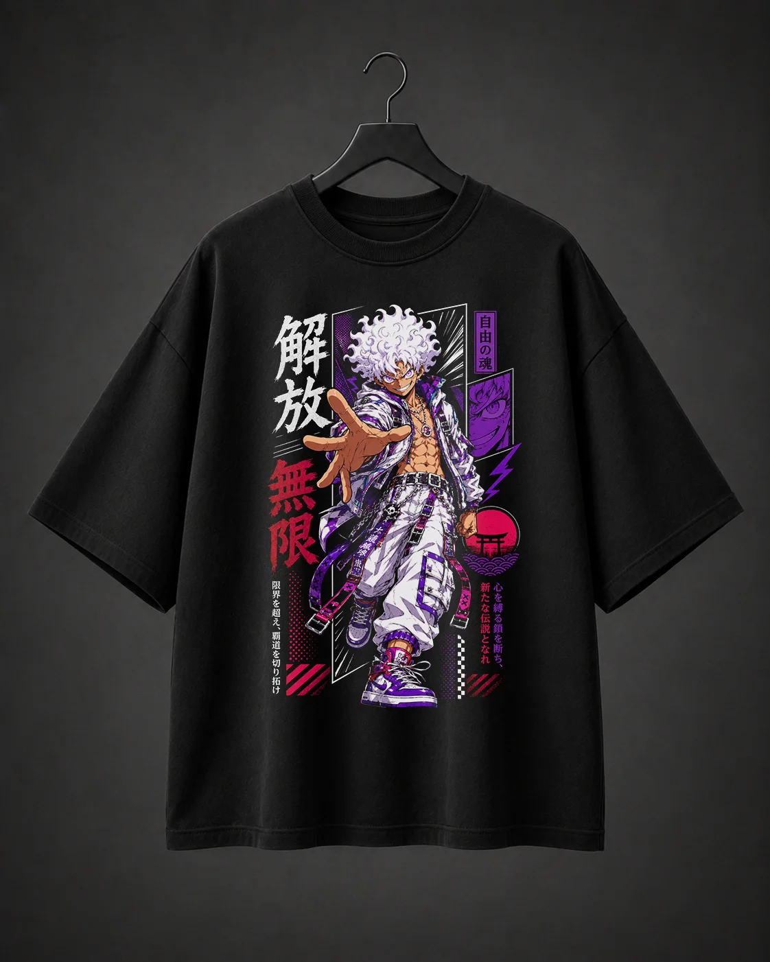 Camiseta Básica Oversized Purple Ronin