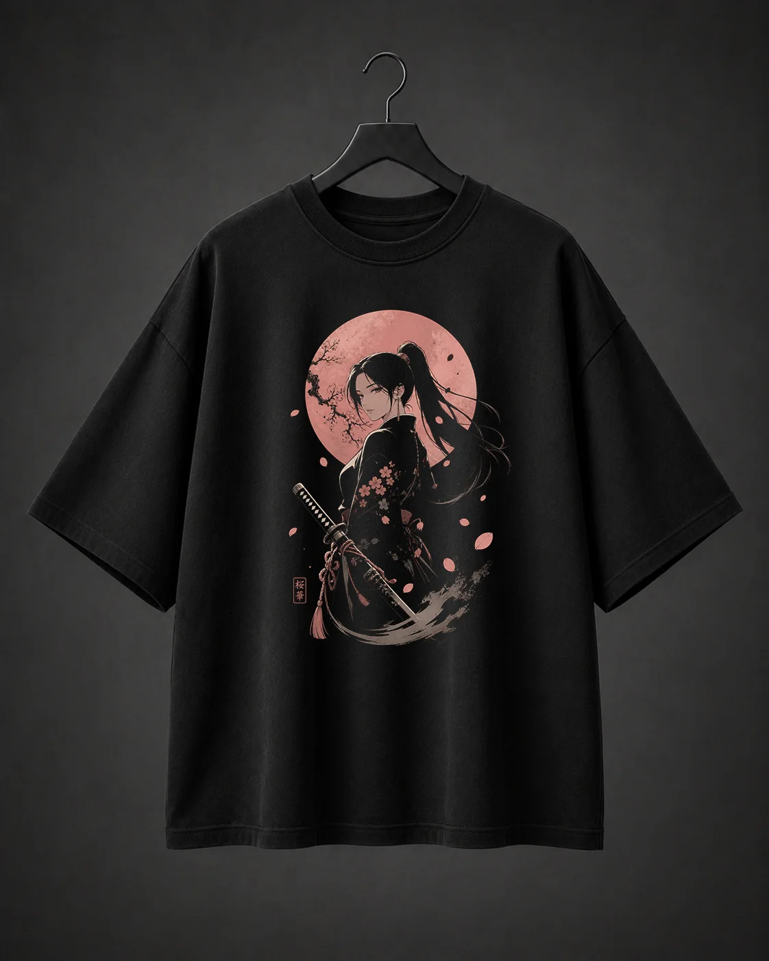 Camiseta Básica Oversized Sakura Ronin