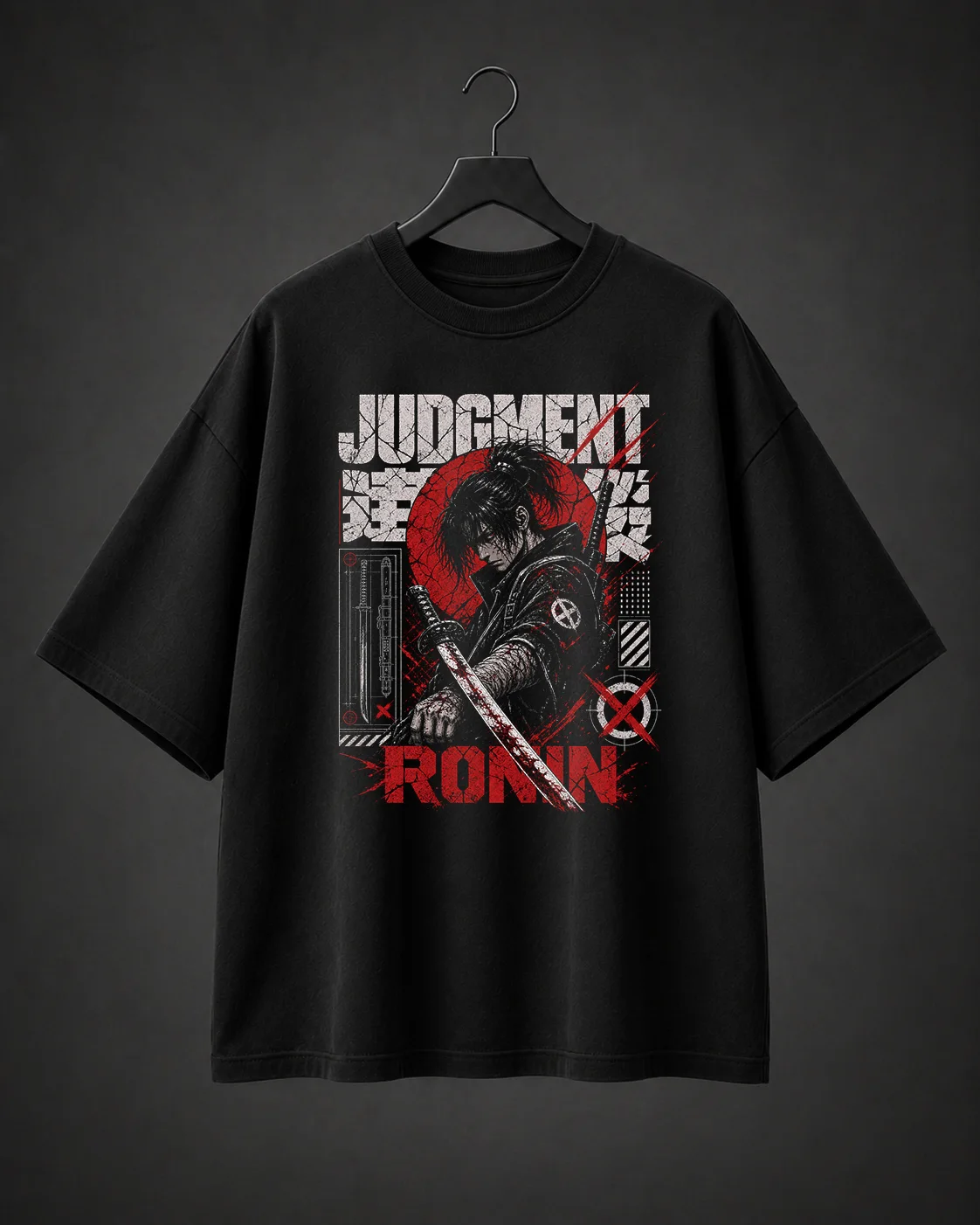 Camiseta Básica Oversized Judgment Ronin