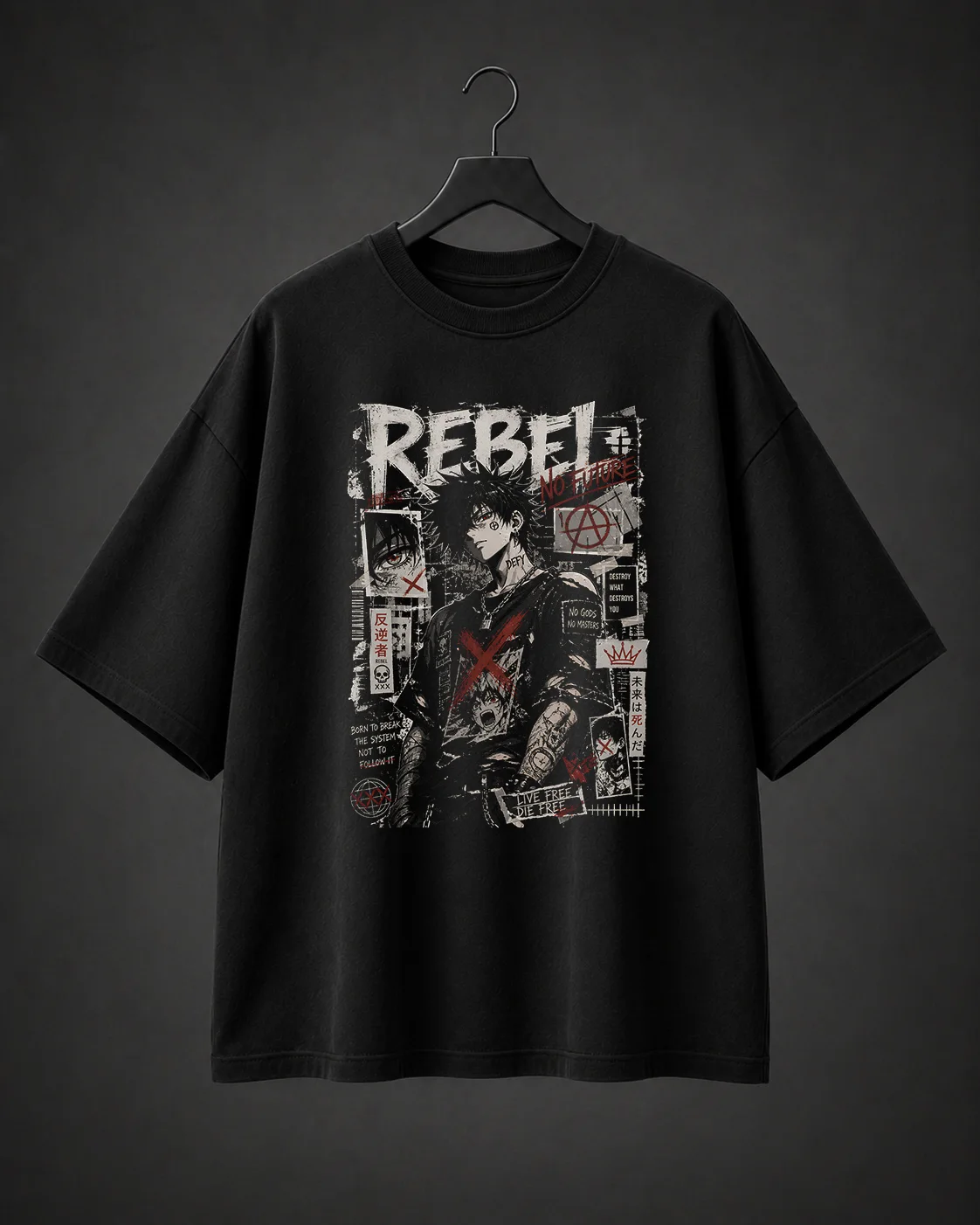 Camiseta Básica Oversized Rebel