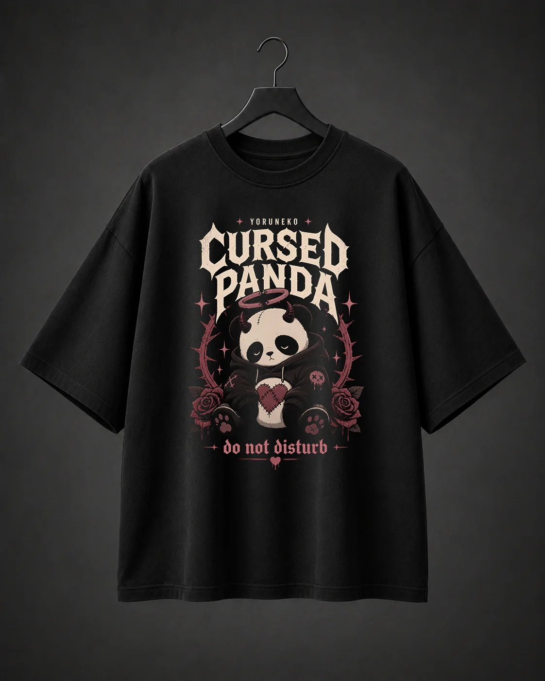 Camiseta Básica Oversized Cursed Panda