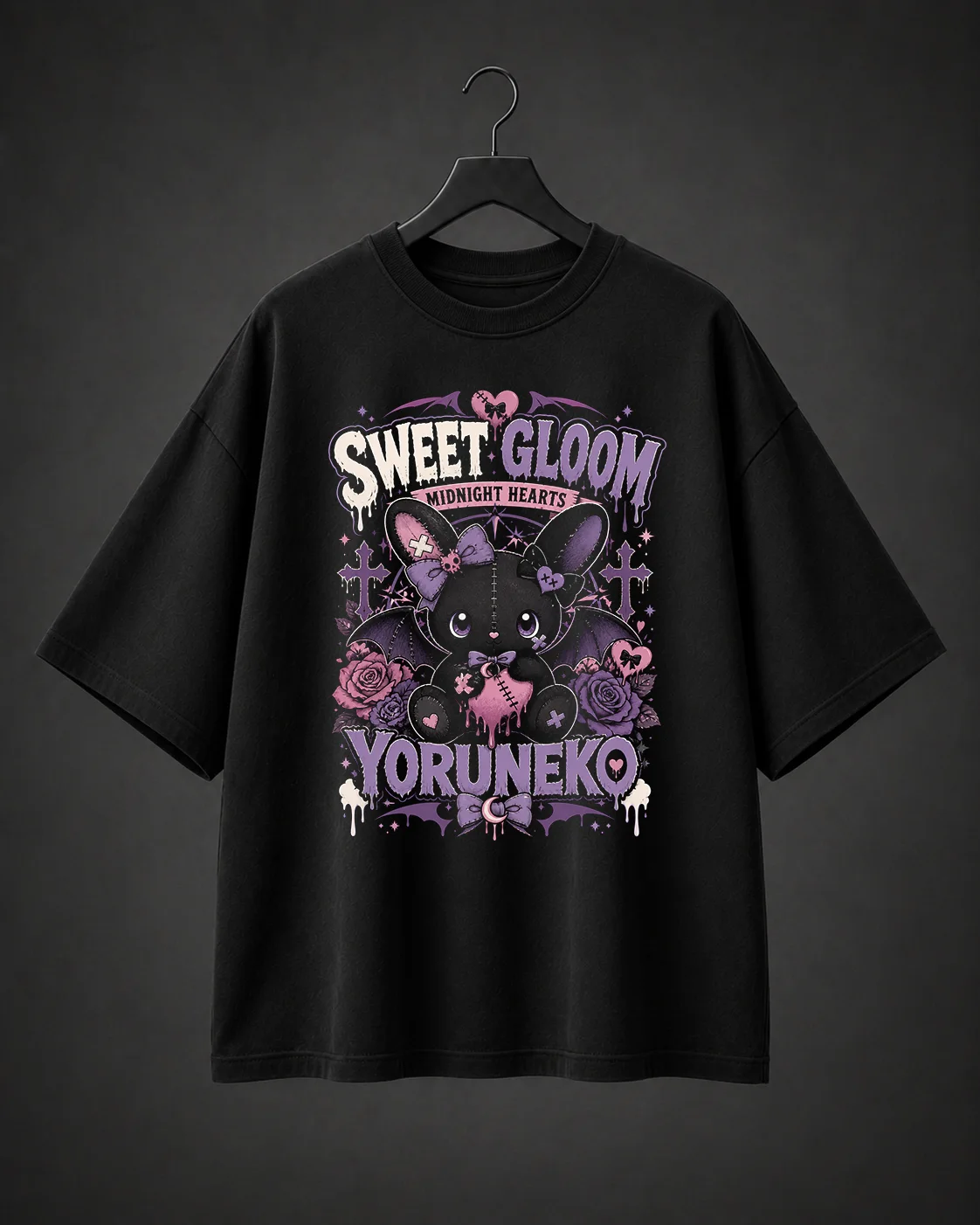 Camiseta Básica Oversized Sweet Gloom