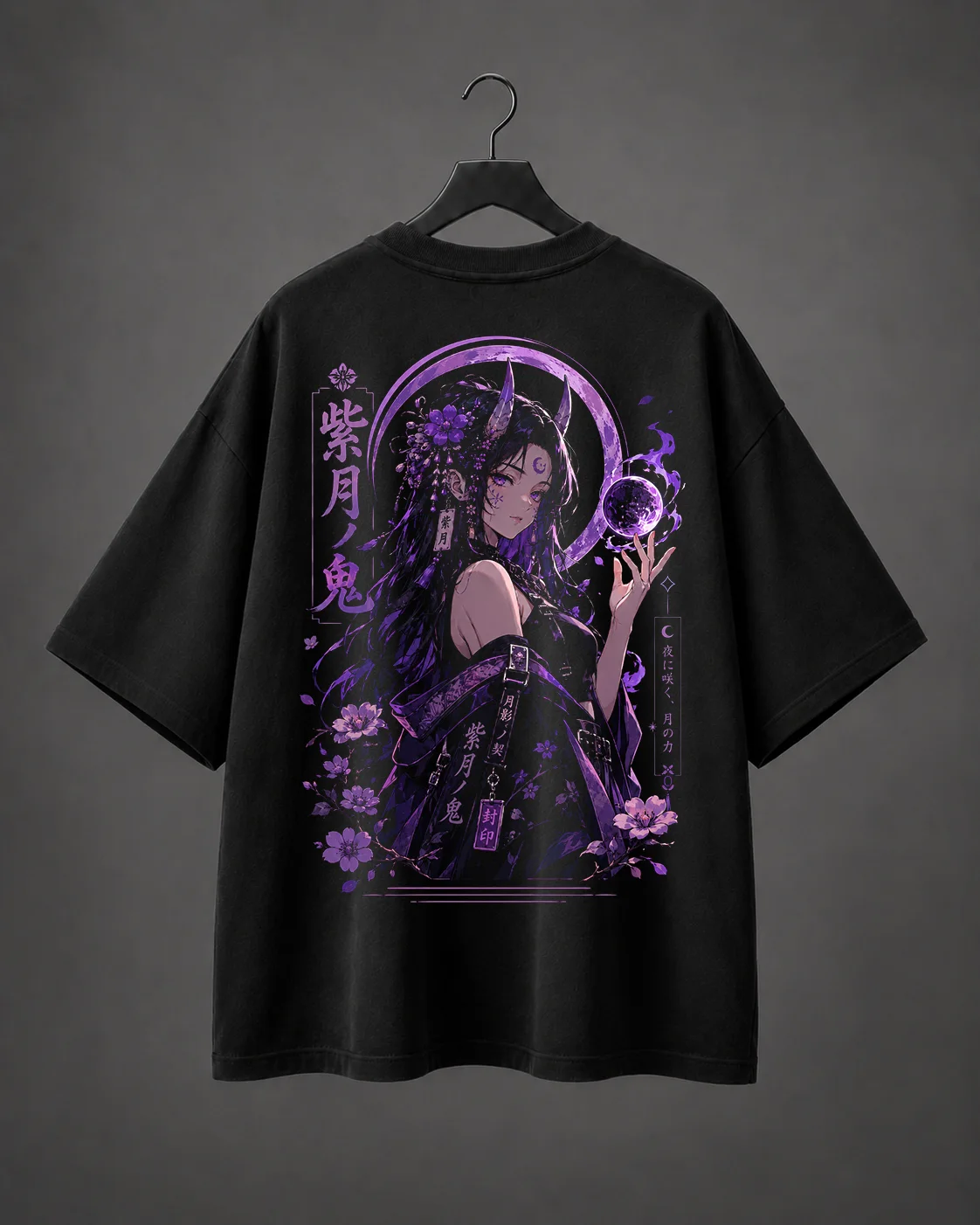 Camiseta Oversized Purple Moon