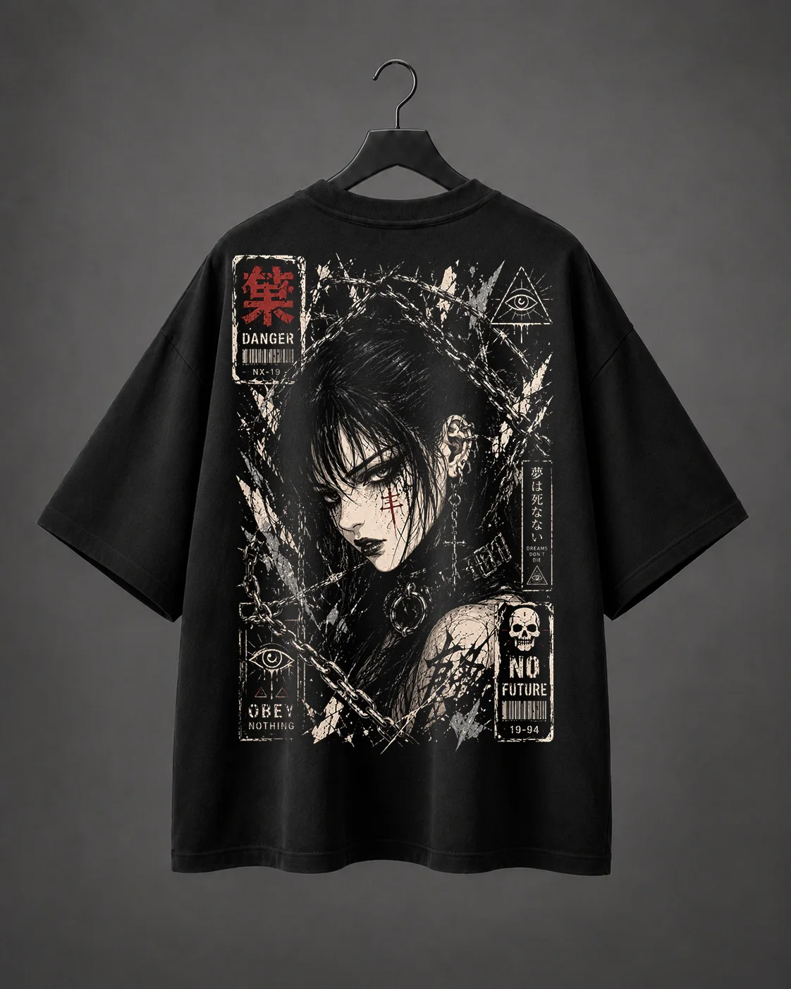 Camiseta Oversized Danger Kizu