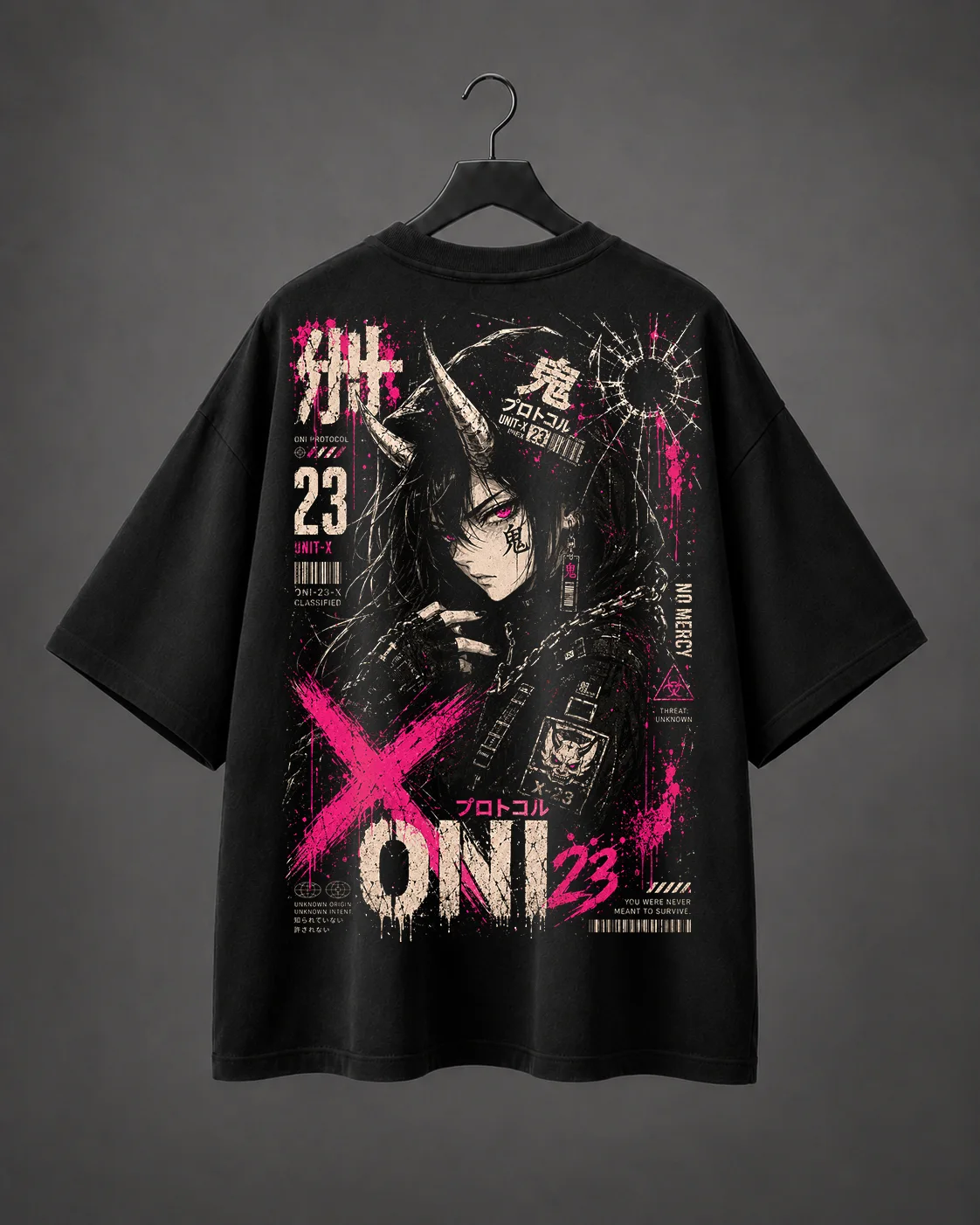 Camiseta Oversized Oni Protocol 23