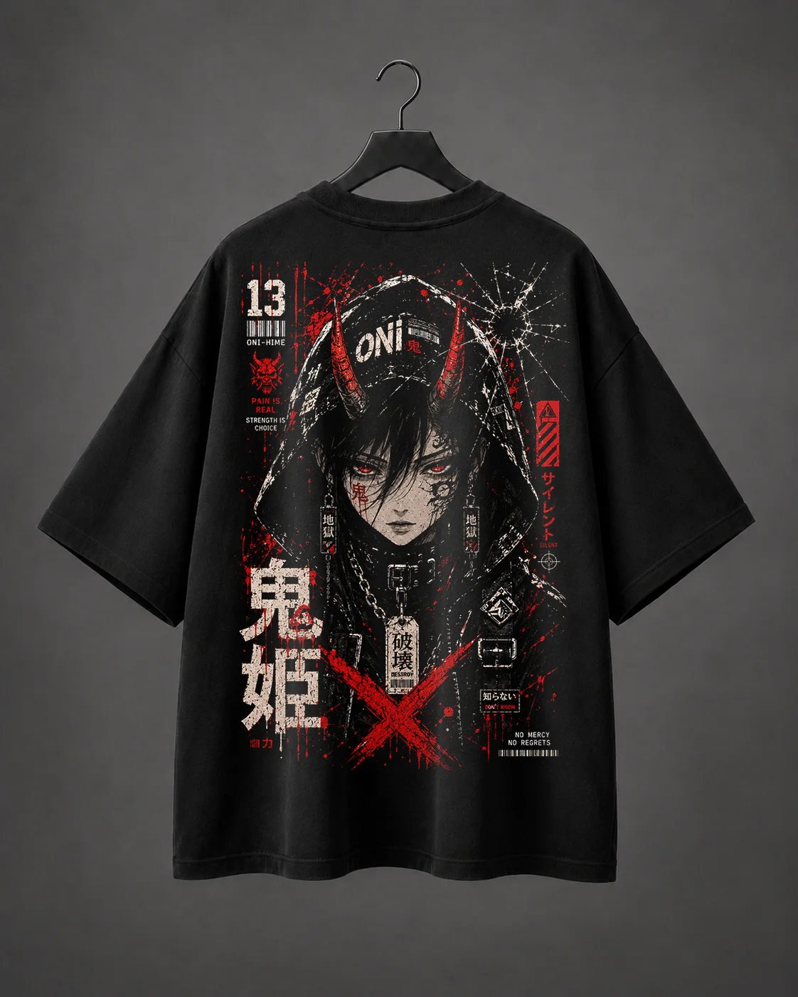 Camiseta Oversized Oni Hime