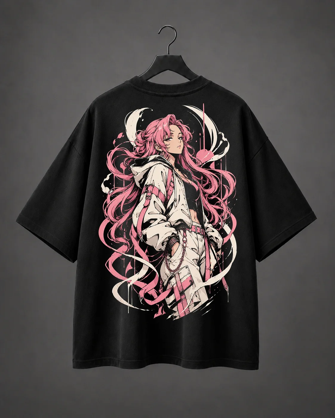Camiseta Oversized Noir Blossom