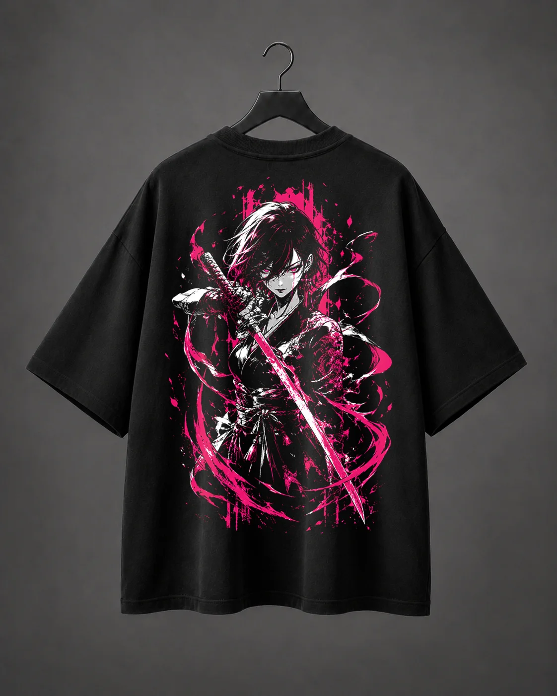 Camiseta Oversized Kunoichi Neon