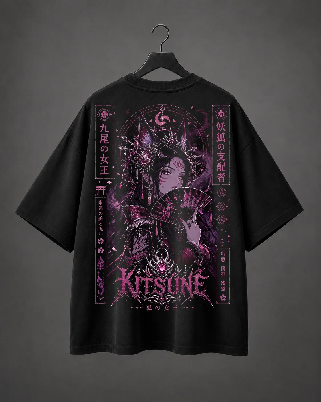 Camiseta Oversized Kitsune Nocturne