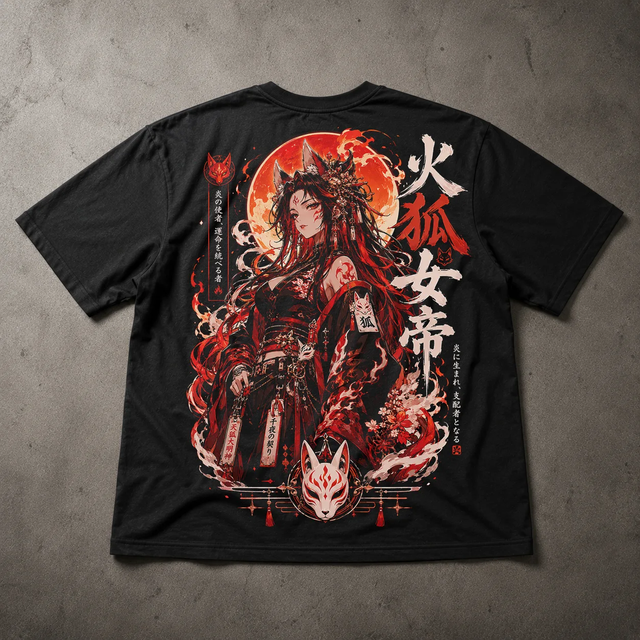 Camiseta Oversized Fire Kitsune