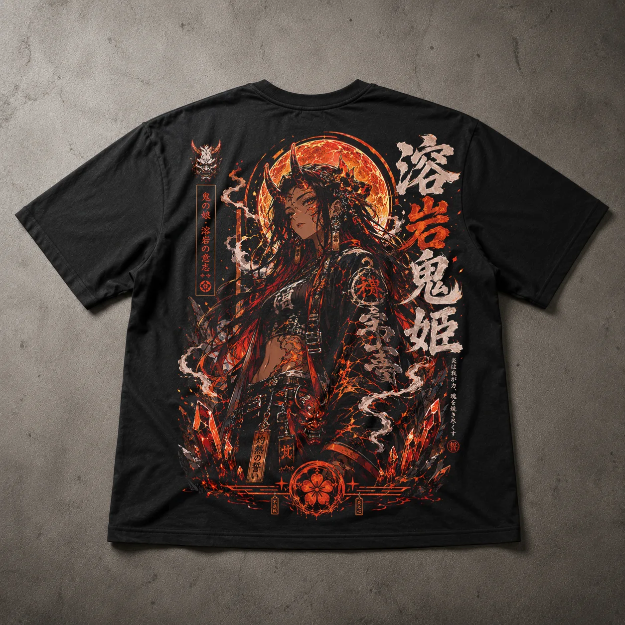 Camiseta Oversized Lava Oni Hime