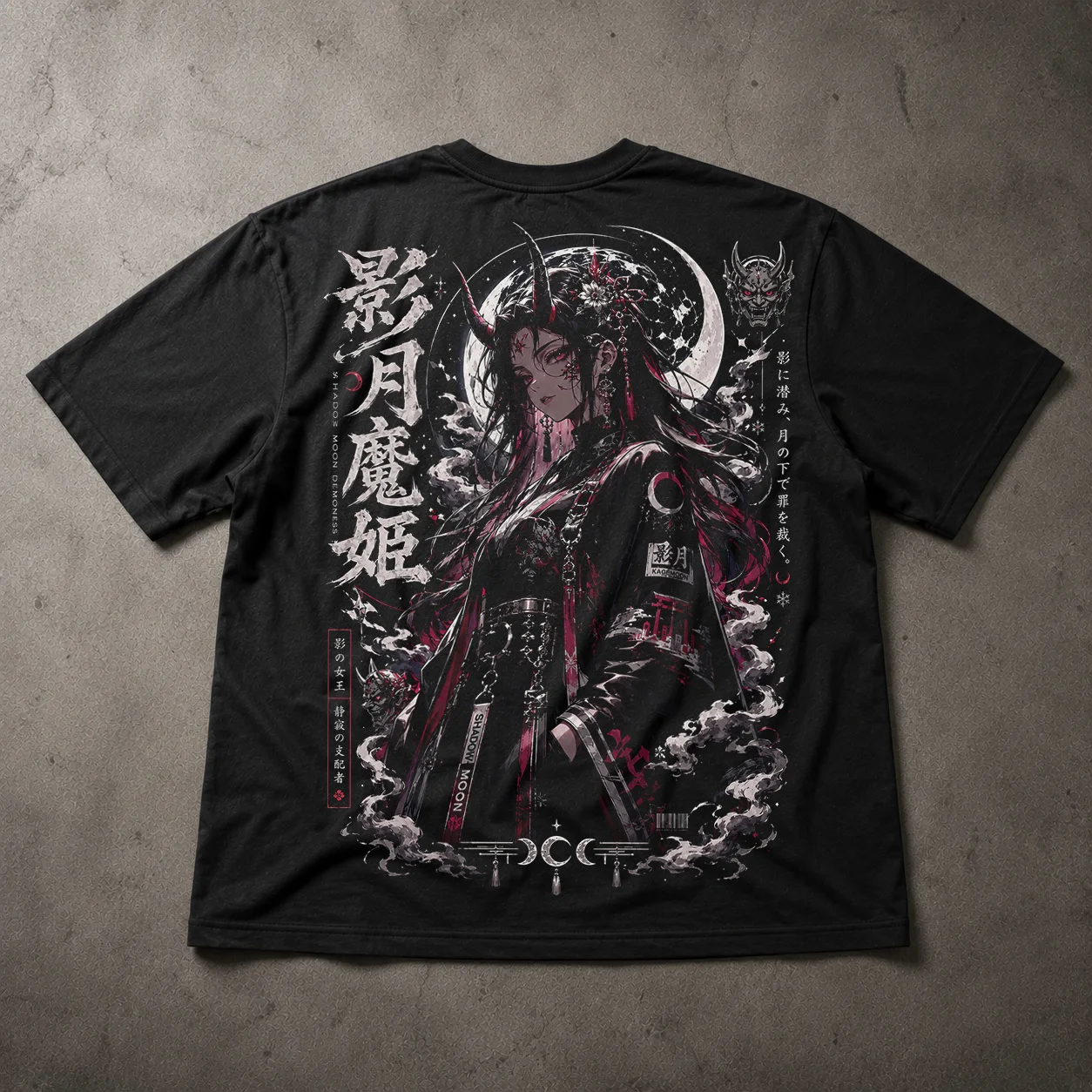 Camiseta Oversized Shadow Moon Hime