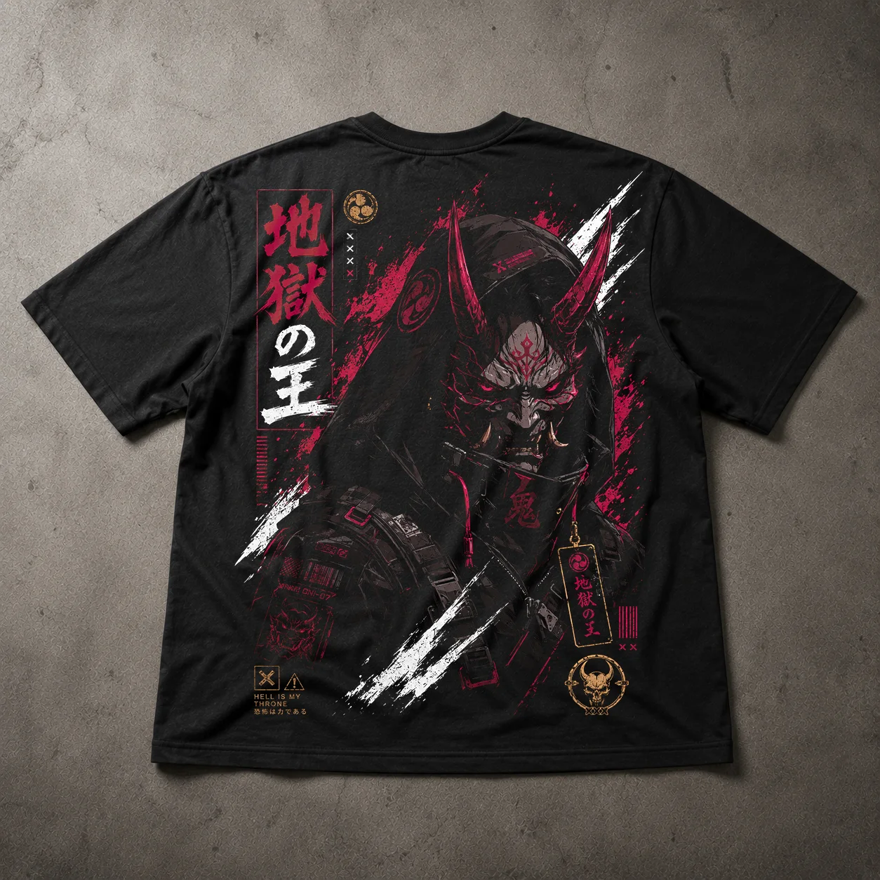 Camiseta Oversized Hell Throne