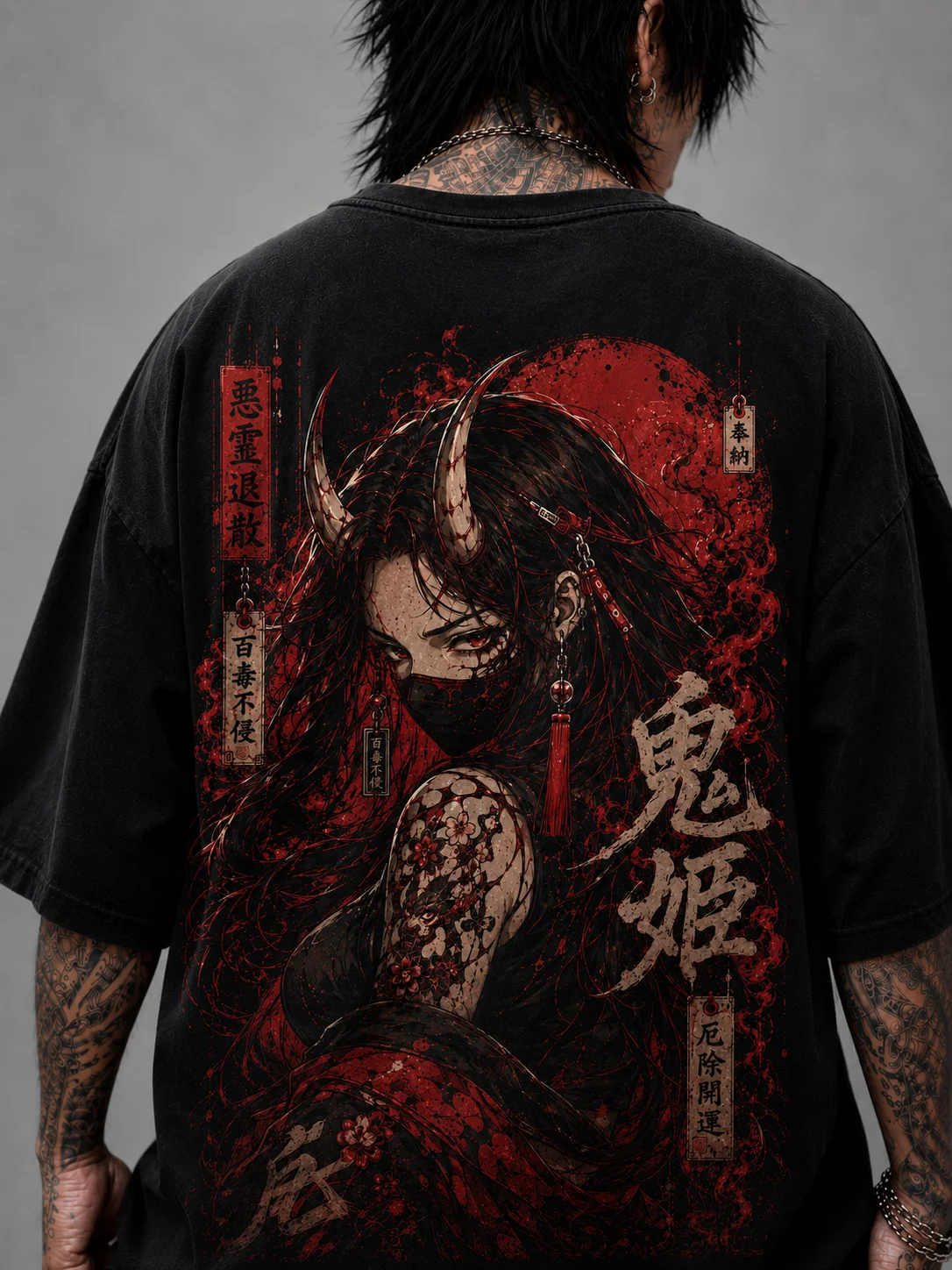 Camiseta Oversized Akai Oni Mod.03